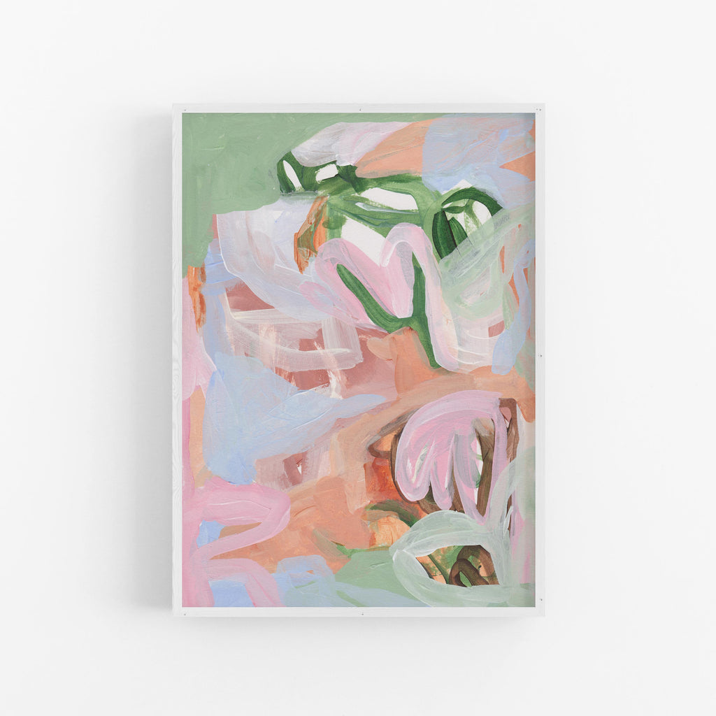 Immerse yourself in the tranquil beauty of Henriette Visscher's nature-inspired abstract art. Printed on canvases, her dreamy creations offer a serene escape into modern elegance and soft tones.