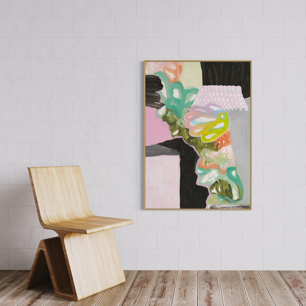 Embrace the contemporary charm of Henriette Visscher's abstract art, bringing vibrant energy and rebellious spirit to your space.