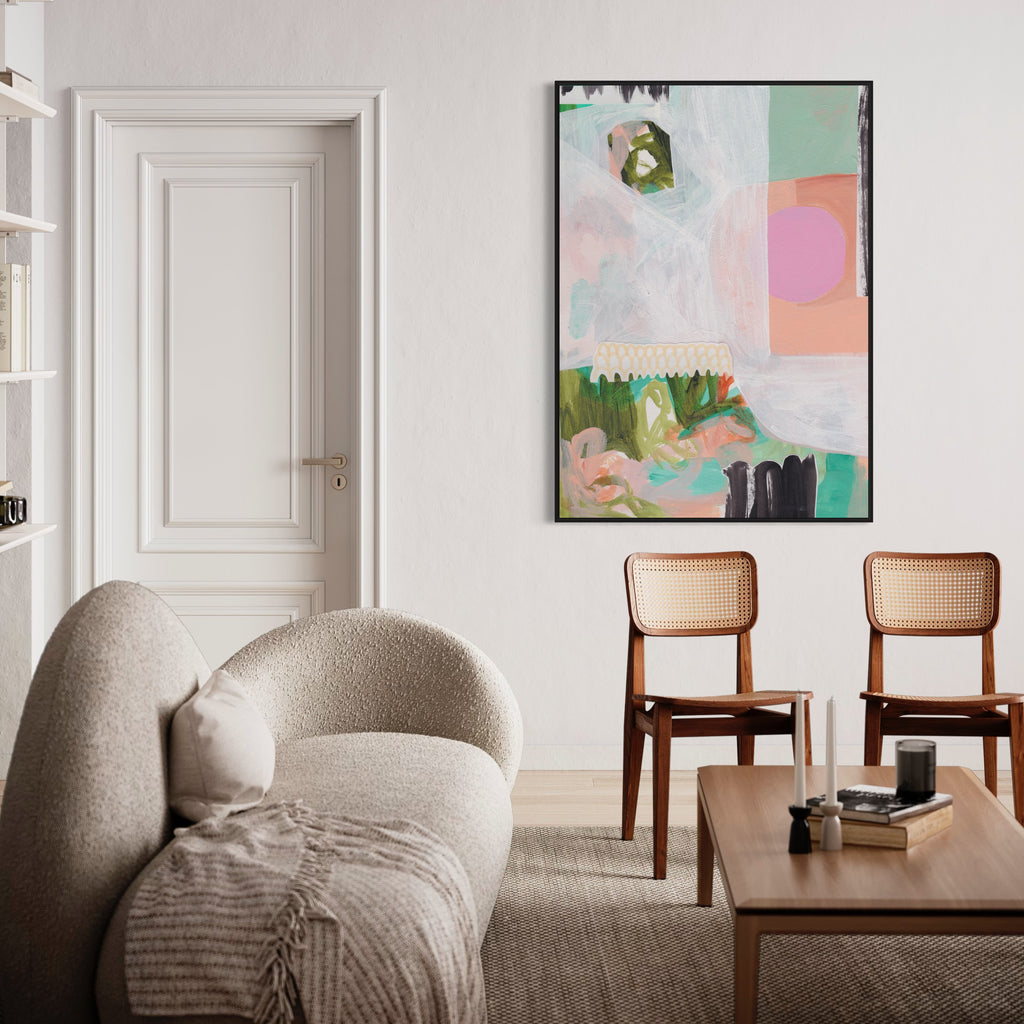 Transform your living space with the vibrant creativity of Henriette Visscher's contemporary abstract art, perfect for the modern home.