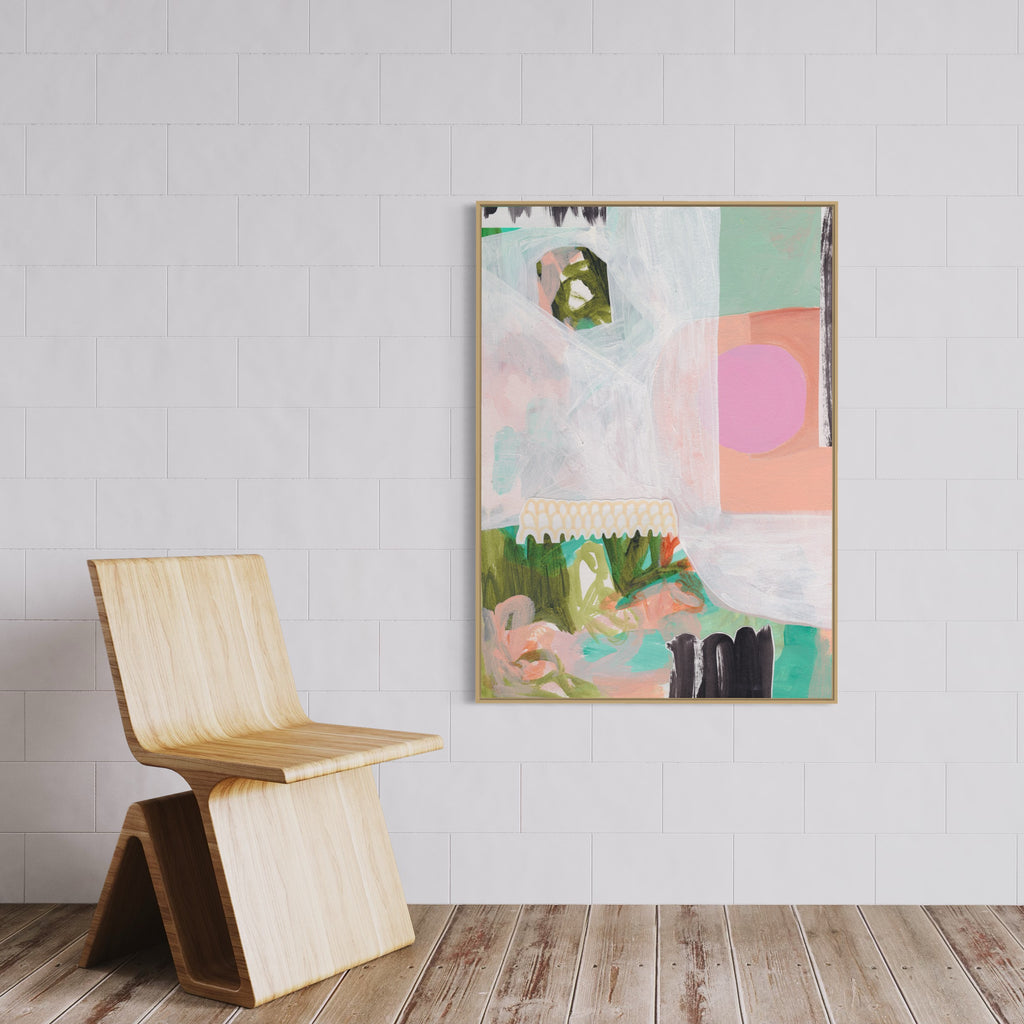 Discover the soulful authenticity of Henriette Visscher's contemporary abstract art, offering vibrant energy and creativity for your living room.