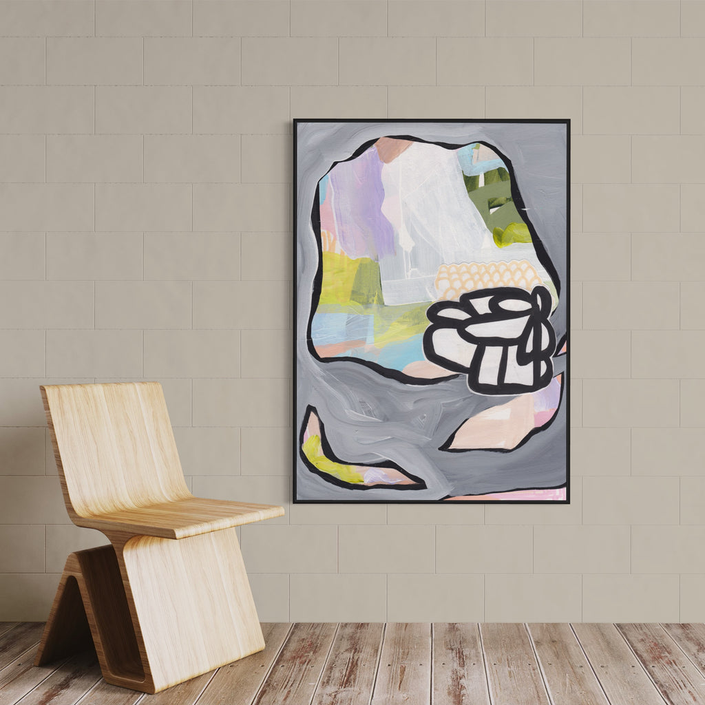 Explore the collection of playful and colorful mixed media canvases, designed to ignite your imagination and add a touch of contemporary charm to any room.