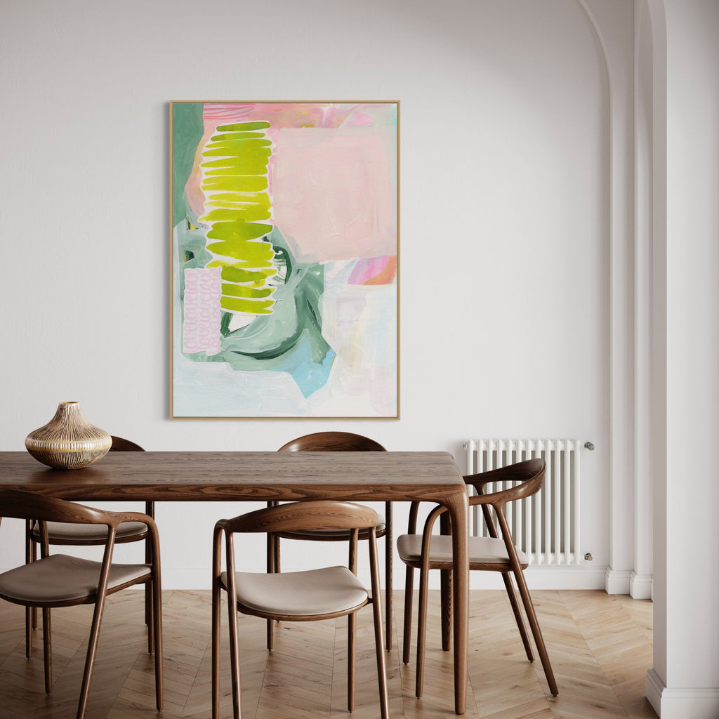 Add a pop of color and love to your home with Henriette Visscher's playful and soulful abstract art, perfect for the rebellious spirit.