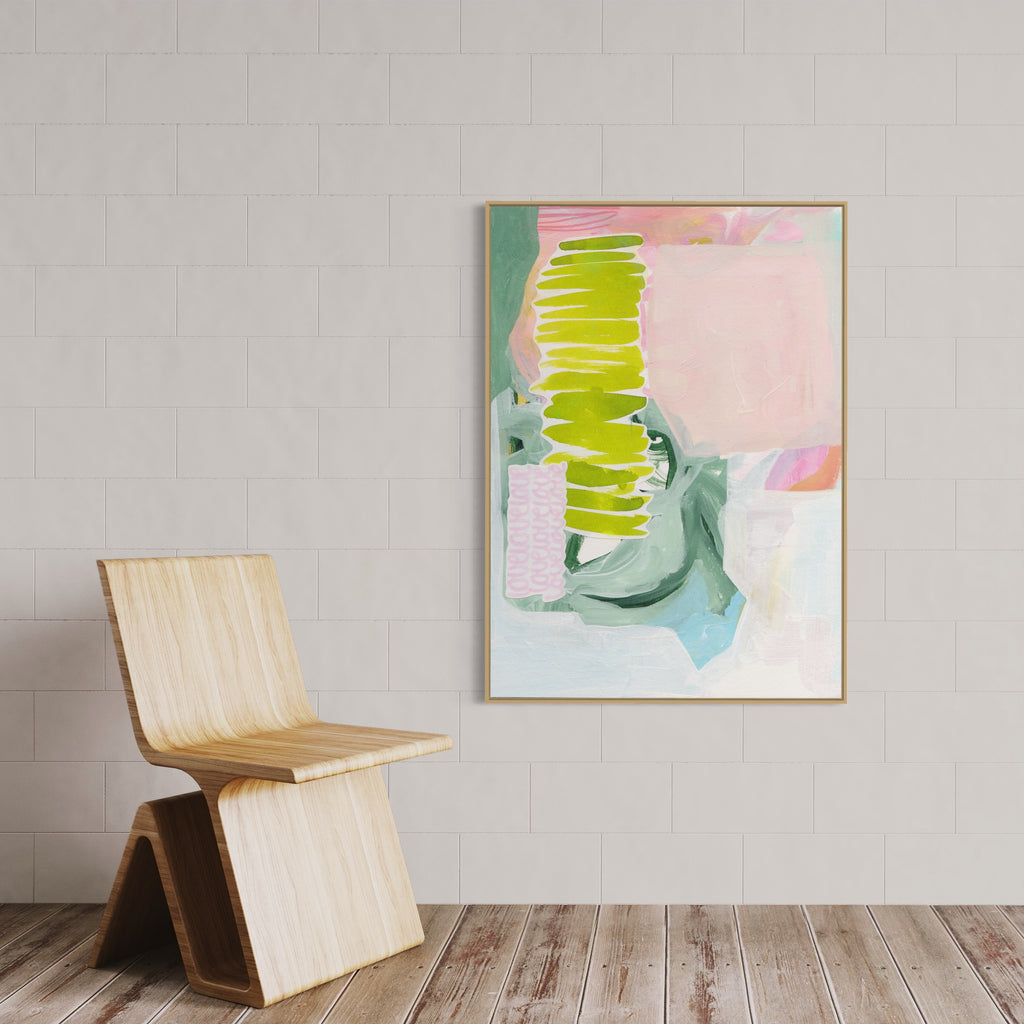 Transform your space with the playful and colorful abstract art of Henriette Visscher, a Dutch artist from Zwolle, perfect for the modern rebel.
