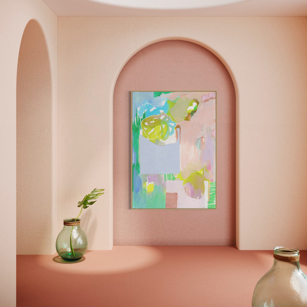 Canvas Print: 'Pastel Garden' - Henriette Visscher